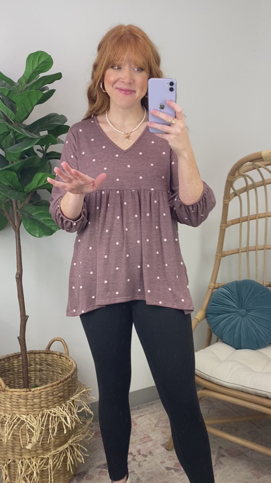 Caryyn Polka Dot Peplum Top - FINAL SALE - Madison and Mallory