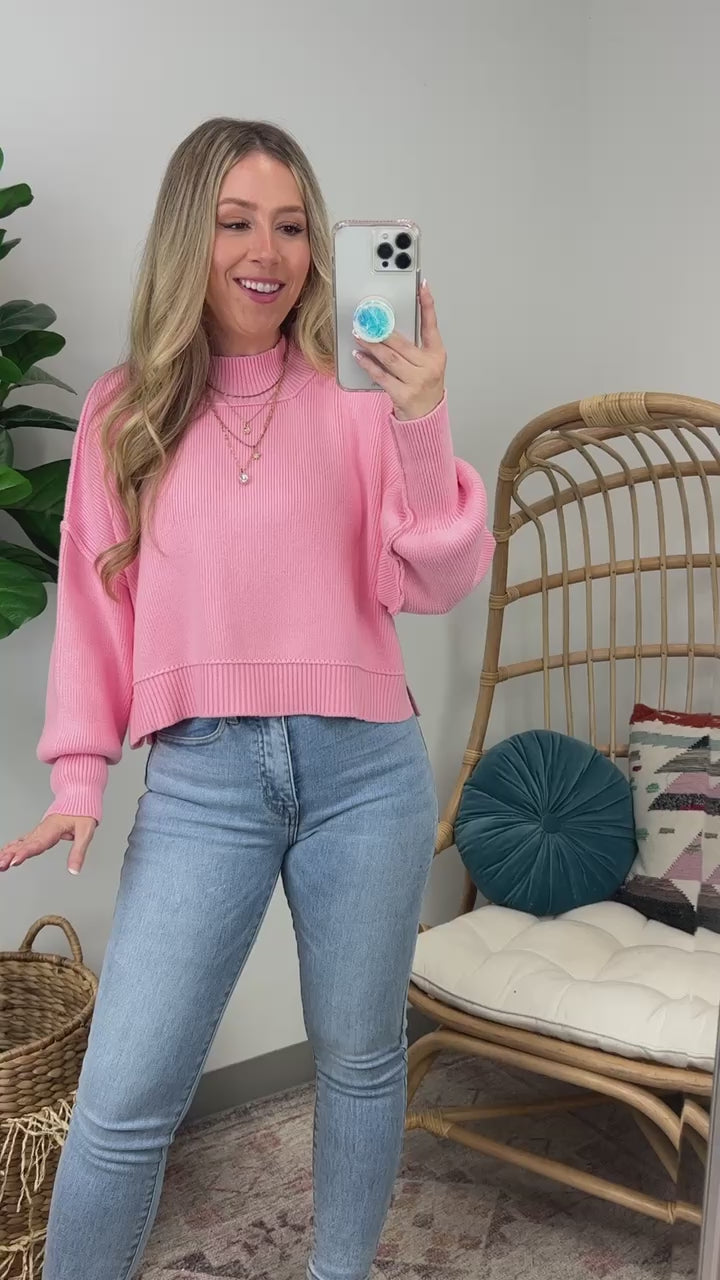 Easy Retreat Cropped Oversized Sweater - FINAL SALE - Madison and Mallory