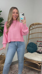 Easy Retreat Cropped Oversized Sweater - FINAL SALE - Madison and Mallory