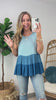 Viseu Color Block Tiered Tank Top - FINAL SALE - Madison and Mallory