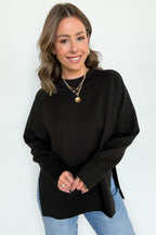 Julien Knit Side Slit Pullover - FINAL SALE - Madison and Mallory
