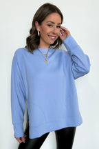 Julien Knit Side Slit Pullover - FINAL SALE - Madison and Mallory