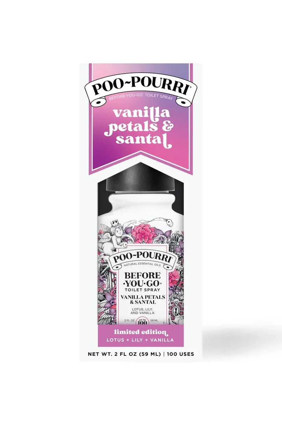  Poo~Pourri Vanilla Petals + Santal Toilet Spray 2oz - Madison and Mallory