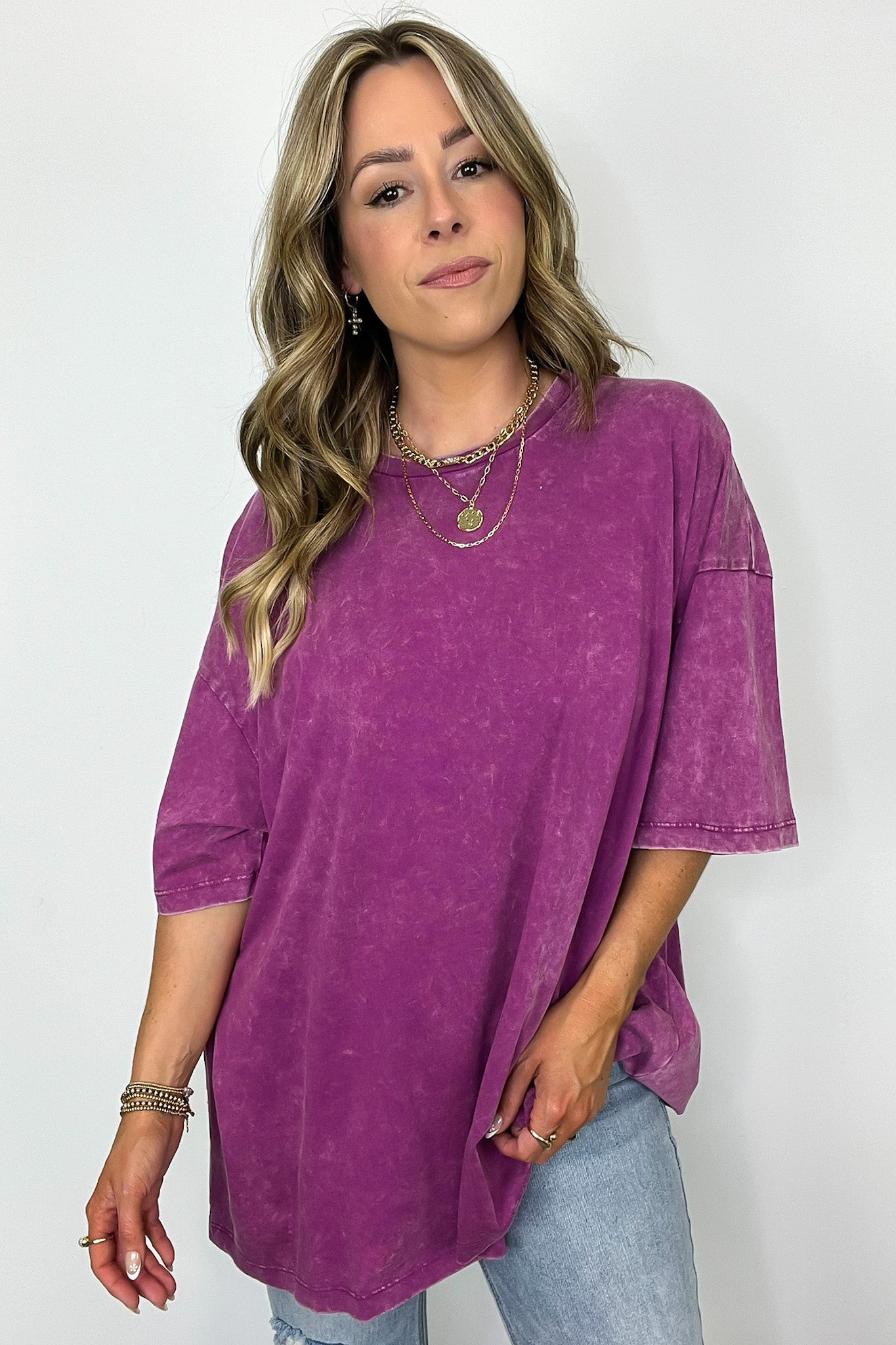 Weekend Awaits Mineral Wash Oversized Top - BACK IN STOCK