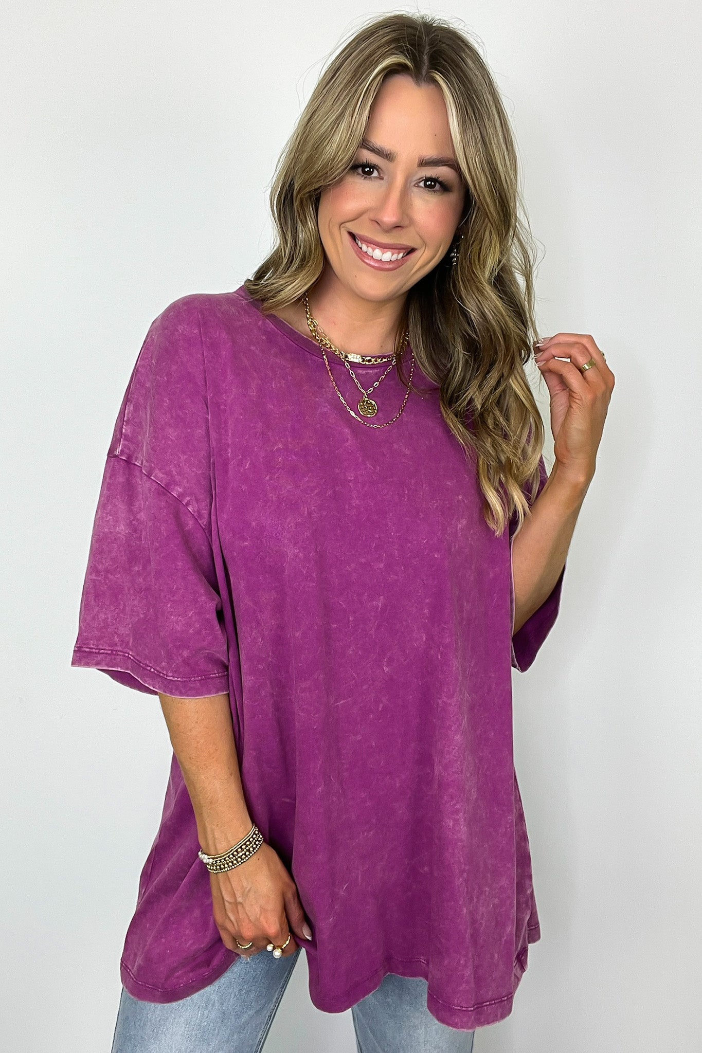 Weekend Awaits Mineral Wash Oversized Top - BACK IN STOCK - Madison and Mallory