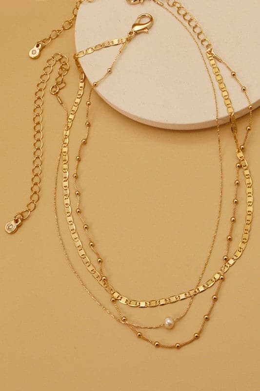  Cue the Party Pearl Beaded Layered Necklace - BACK IN STOCK - Madison and Mallory