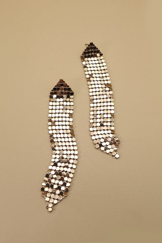  Mirrorball Mesh Sequin Drop Earrings - Madison and Mallory