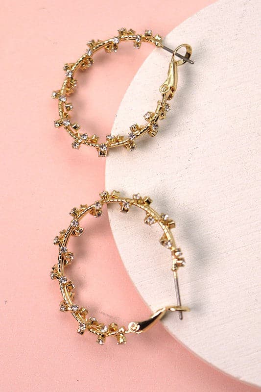  Endearing Style Rhinestone Wrap Hoop Earrings - Madison and Mallory