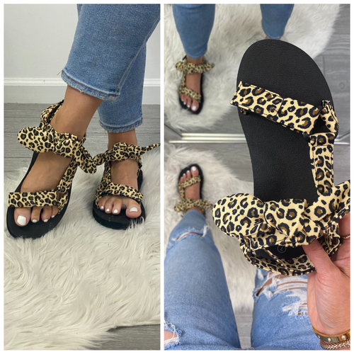  A Little Fierce Velcro Bow Sandals - FINAL SALE - Madison and Mallory