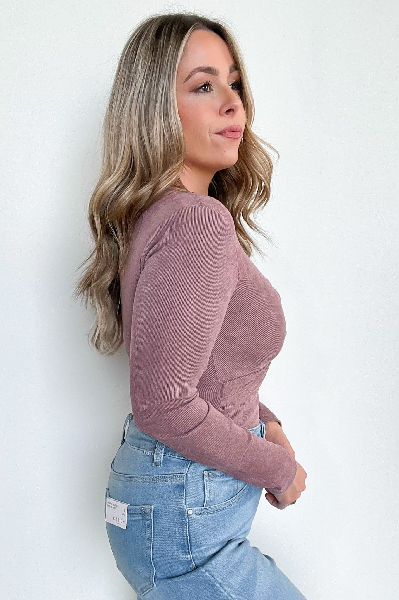  After Work Social Ribbed Twist Front Bodysuit - BACK IN STOCK - Madison and Mallory