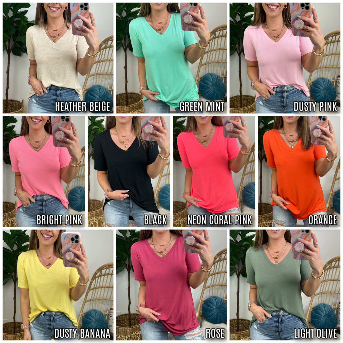  Ameera V-neck Short Sleeve Top - Madison and Mallory