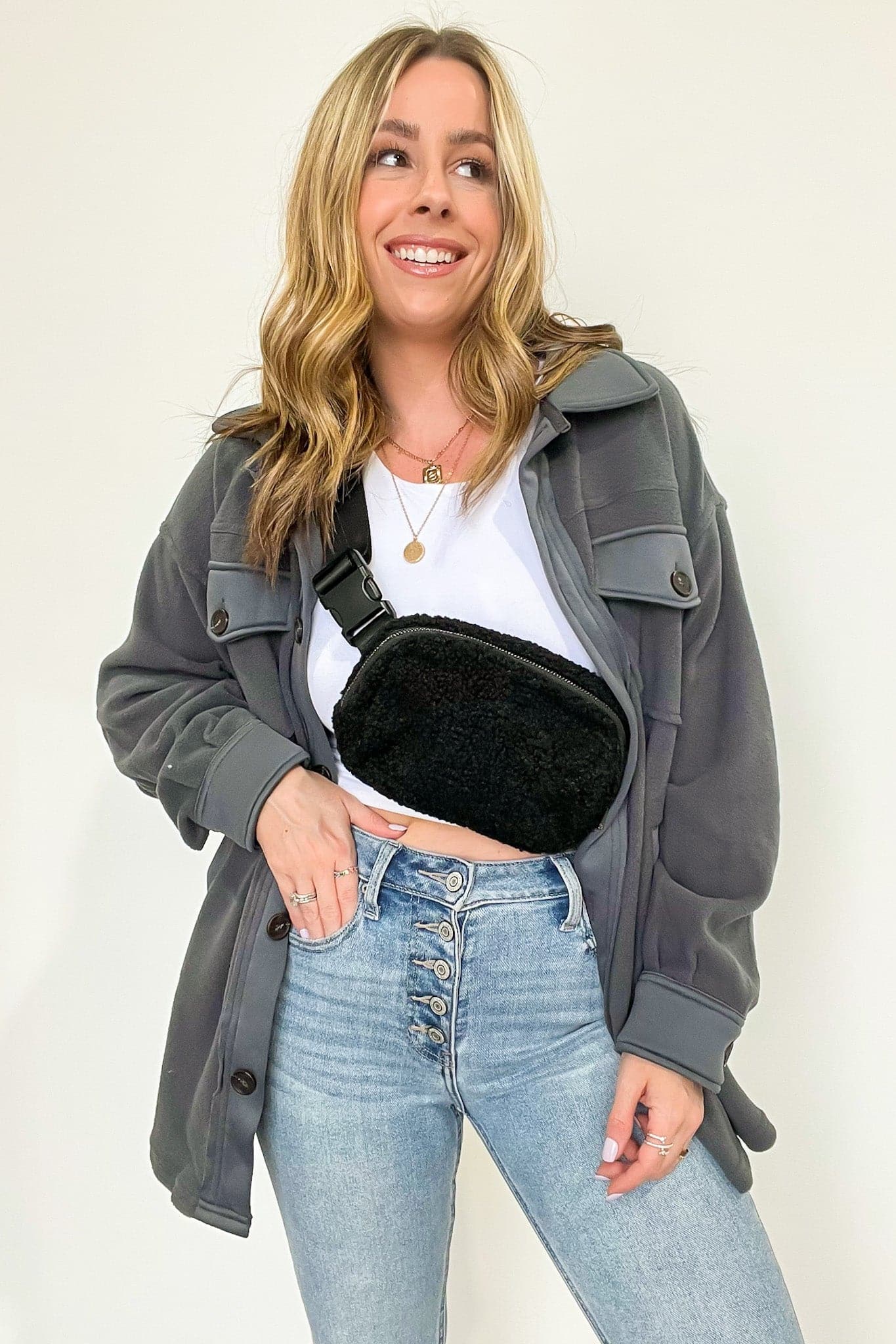 Anywhere Fleece Belt Bag - BACK with GOLD HARDWARE! - Madison and Mallory