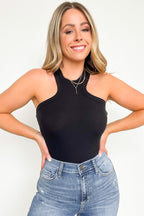  Anzah High Neck Racerback Tank Top - FINAL SALE - Madison and Mallory