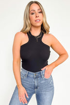  Anzah High Neck Racerback Tank Top - FINAL SALE - Madison and Mallory