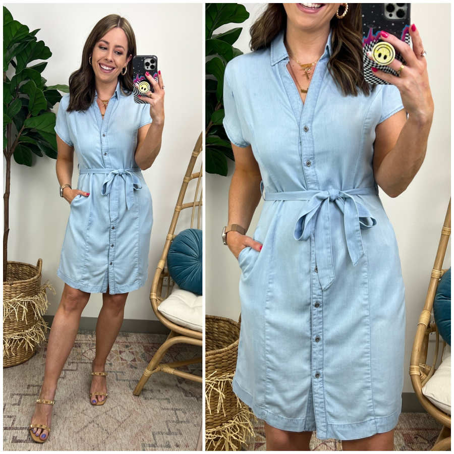  Arrival Time Button Down Dress - Madison and Mallory
