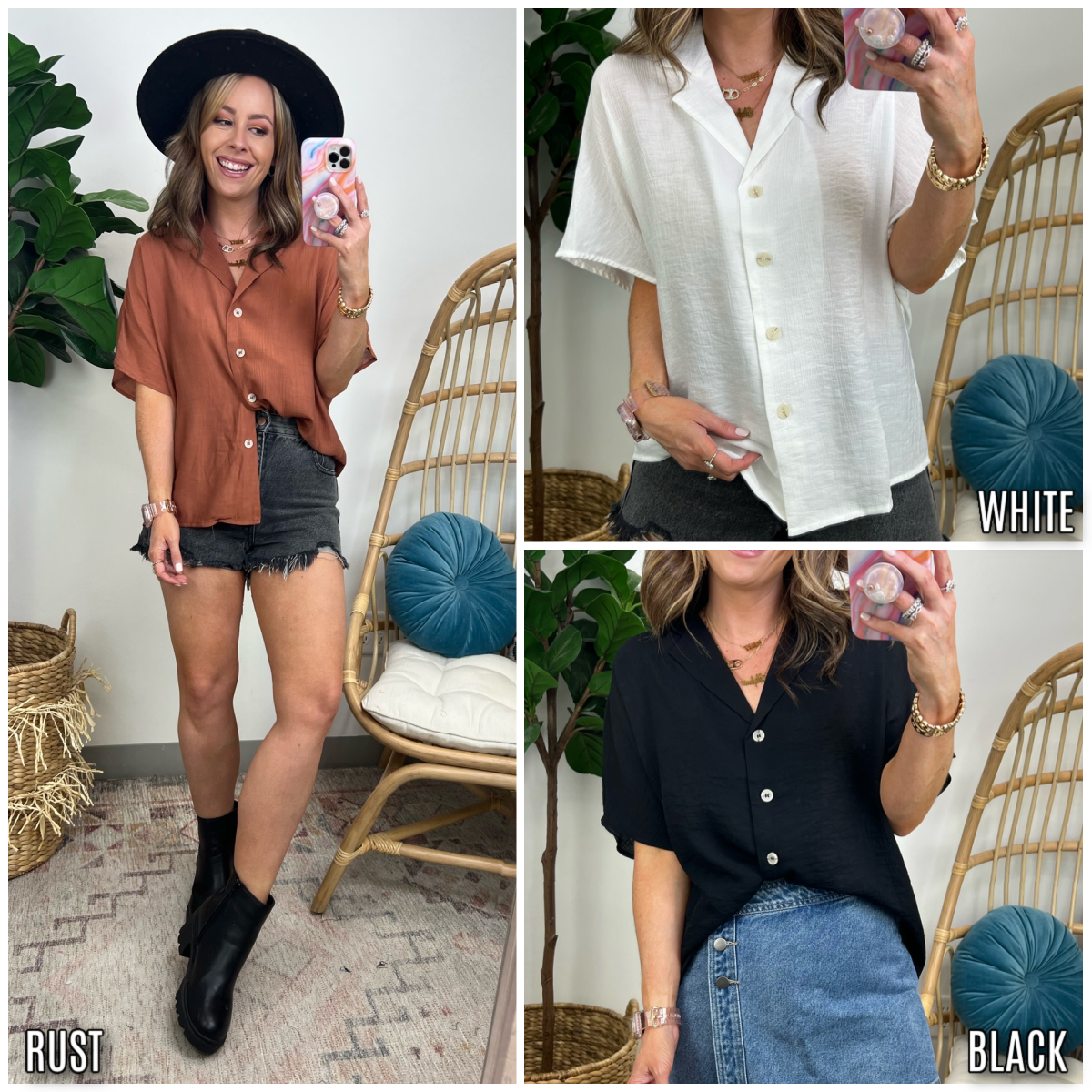  At My Best Button Down Relaxed Top - Madison and Mallory
