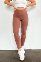 Smoky Topaz / S Athenia High Waist Side Pocket Leggings - FINAL SALE - Madison and Mallory