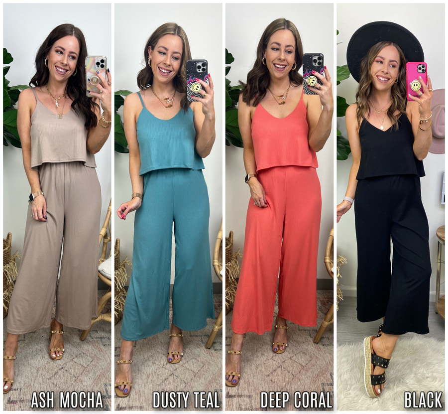  Aura Ribbed Flounce Layer Jumpsuit - Madison and Mallory