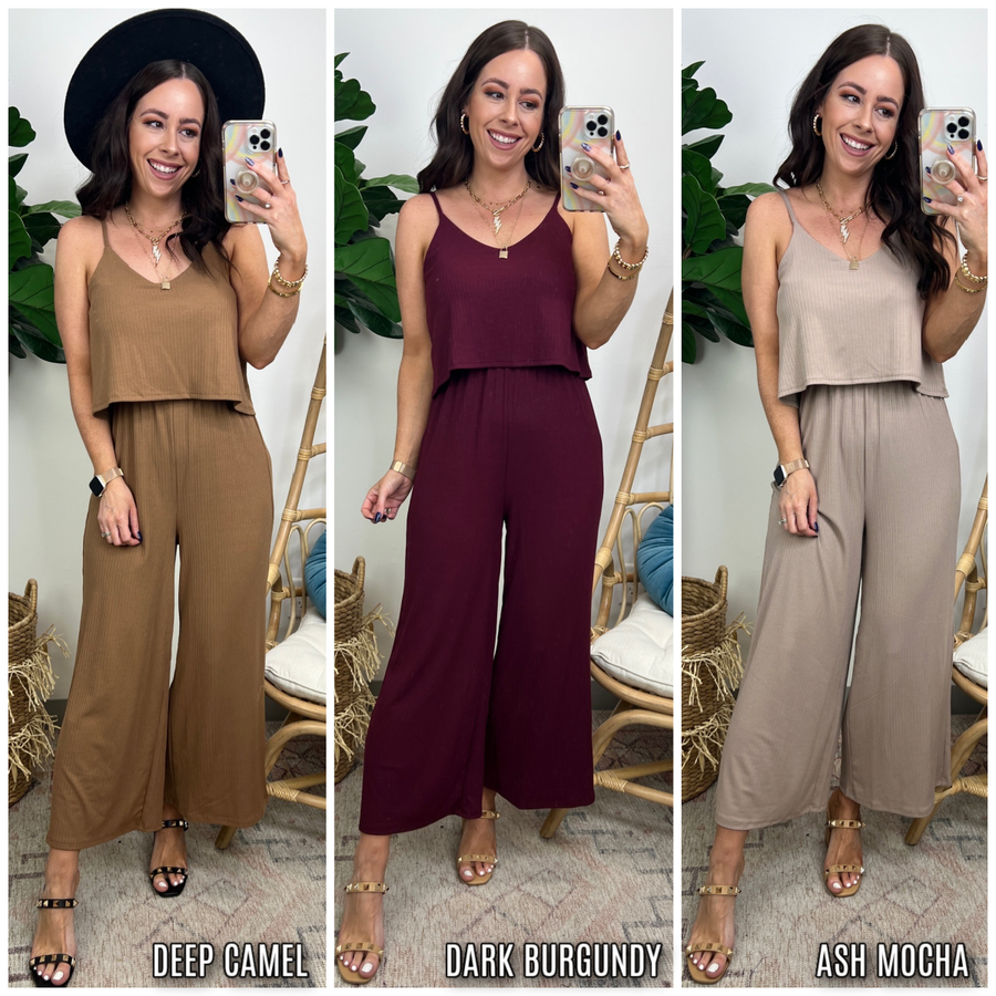  Aura Ribbed Flounce Layer Jumpsuit - FINAL SALE - Madison and Mallory