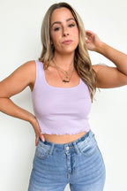  Averette Scallop Merrow Edge Tank Top - FINAL SALE - Madison and Mallory