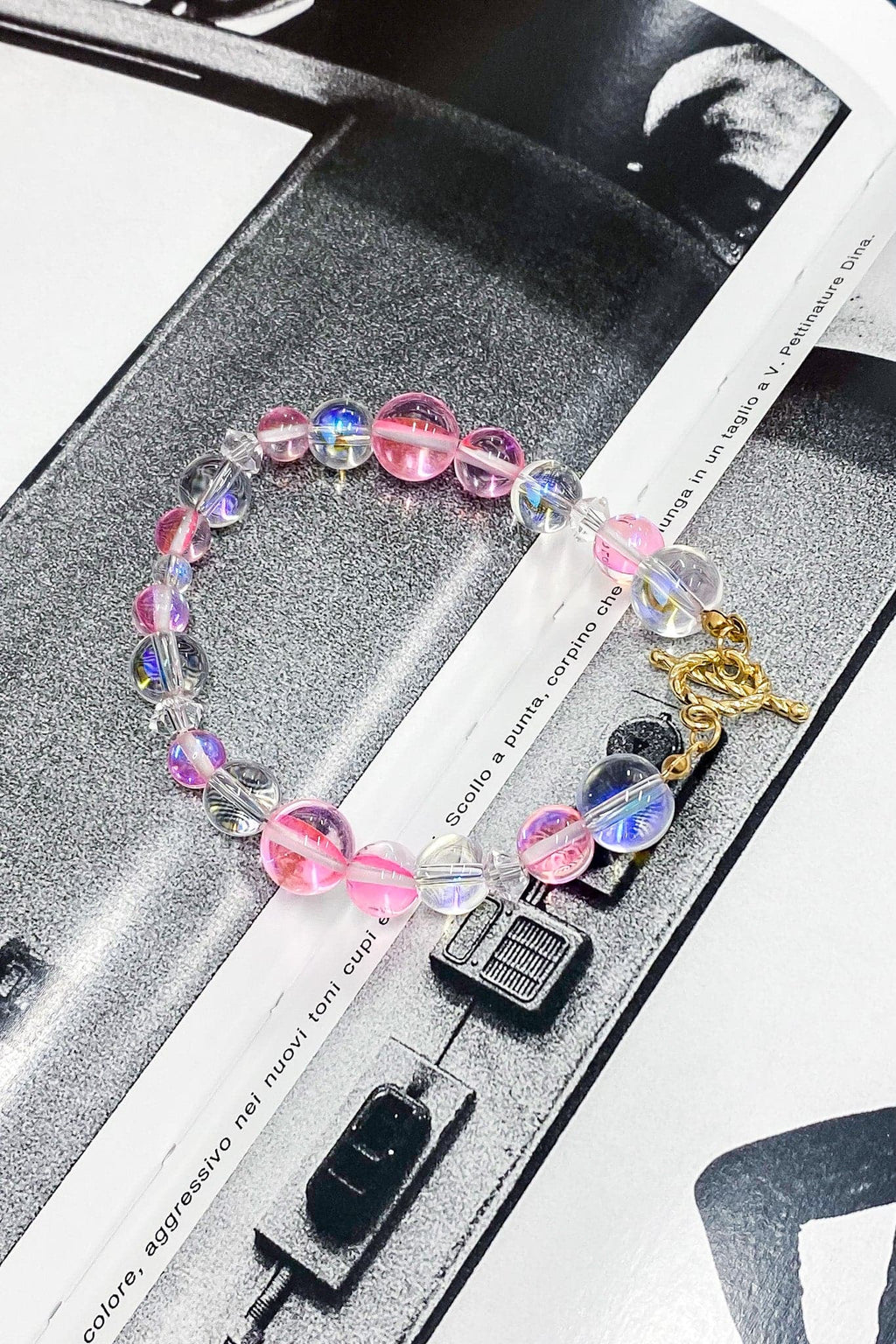 Pink Awaited Love Beaded Toggle Bracelet - FINAL SALE - Madison and Mallory