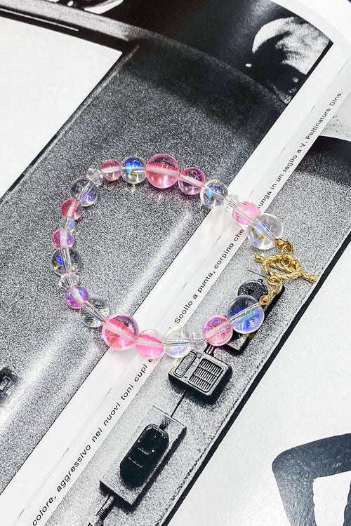 Pink Awaited Love Beaded Toggle Bracelet - FINAL SALE - Madison and Mallory