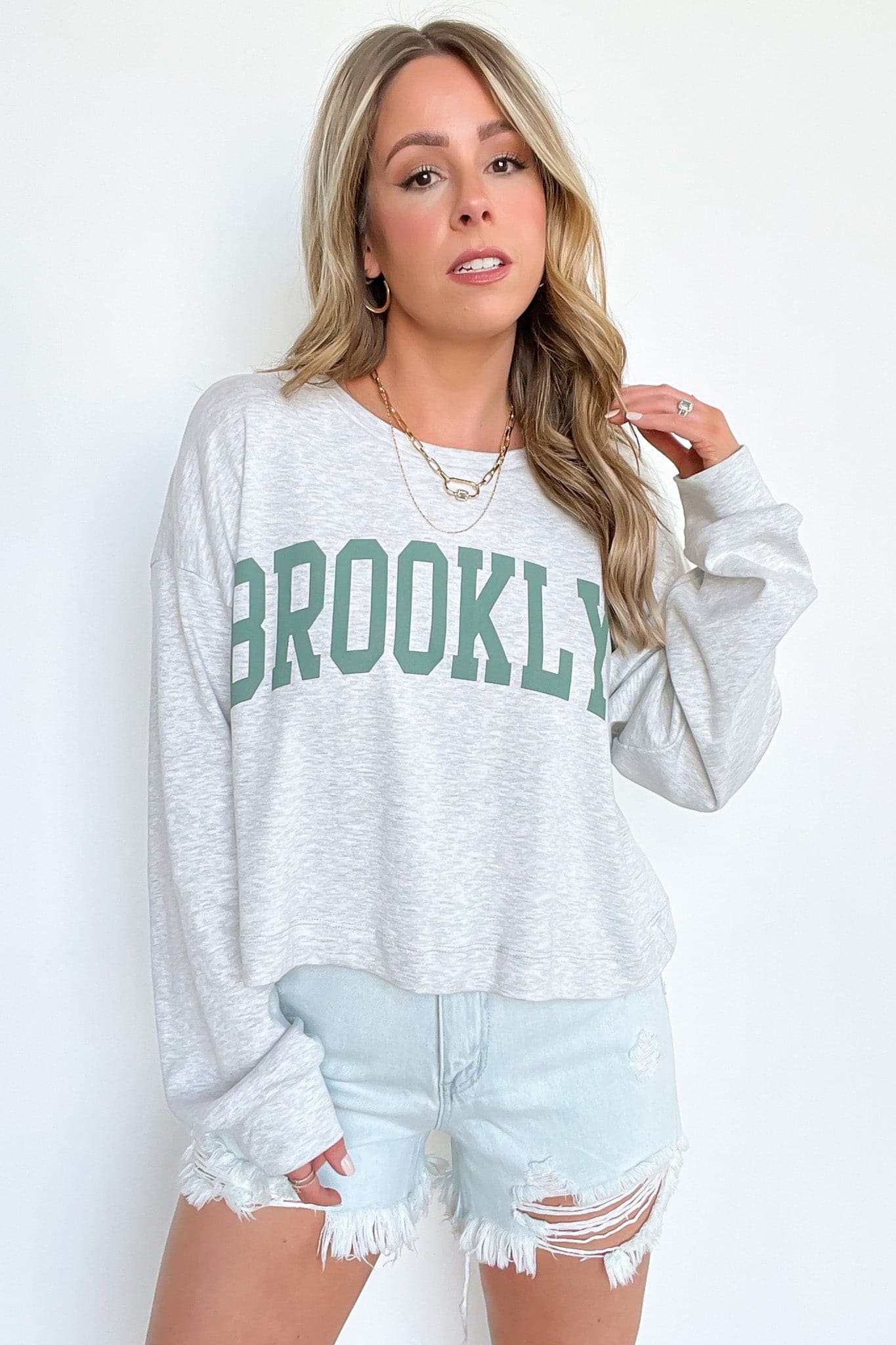  BROOKLYN Oversized Vintage Graphic Pullover - BACK IN STOCK - Madison and Mallory