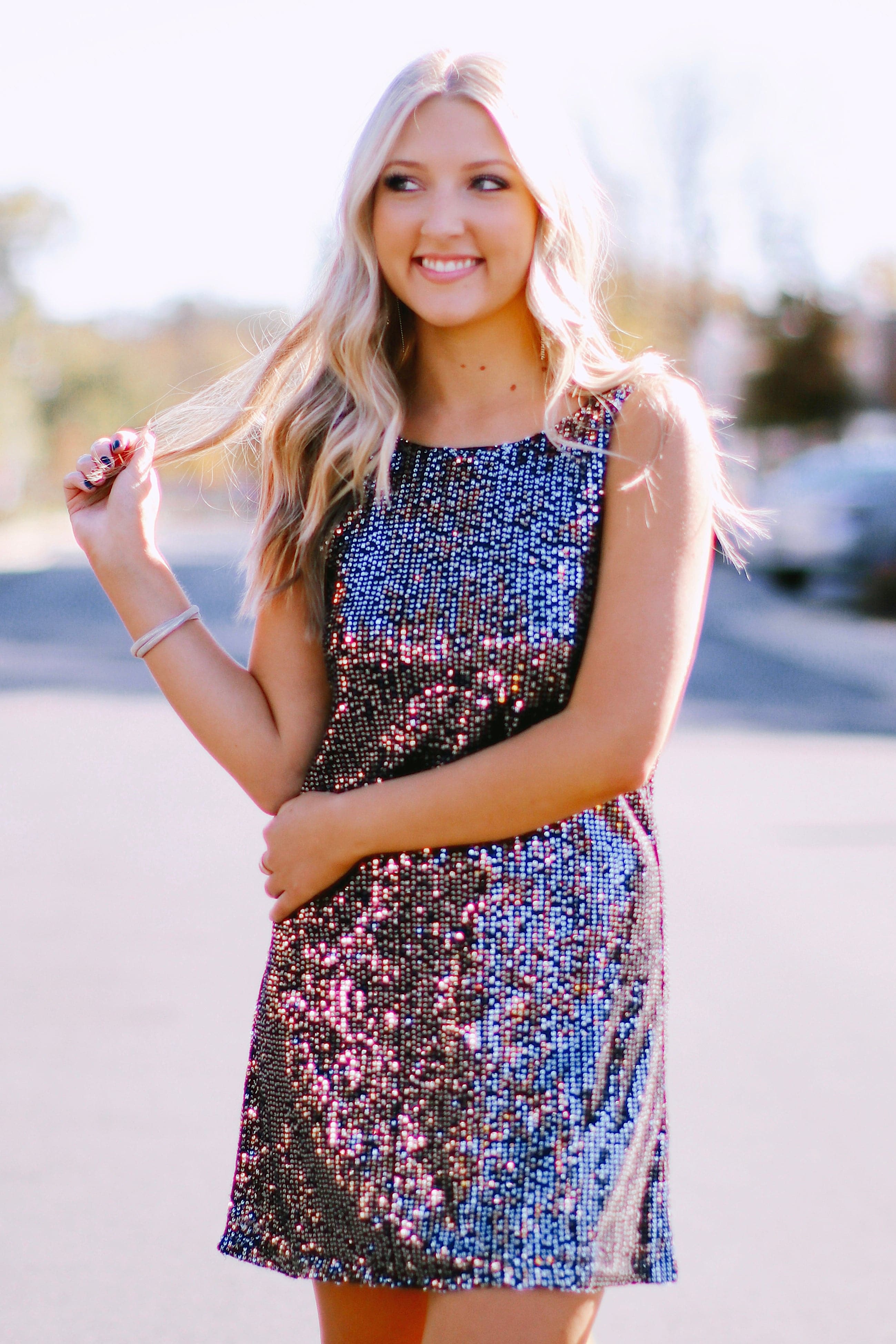 Dunnes Stores | Pink Savida Blake Sequin Party Dress