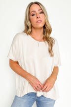  Beatryx Two Tone Rib Knit Oversized Top - BACK IN STOCK - Madison and Mallory