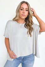  Beatryx Two Tone Rib Knit Oversized Top - BACK IN STOCK - Madison and Mallory