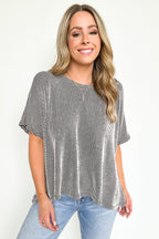  Beatryx Two Tone Rib Knit Oversized Top - BACK IN STOCK - Madison and Mallory