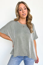  Beatryx Two Tone Rib Knit Oversized Top - BACK IN STOCK - Madison and Mallory
