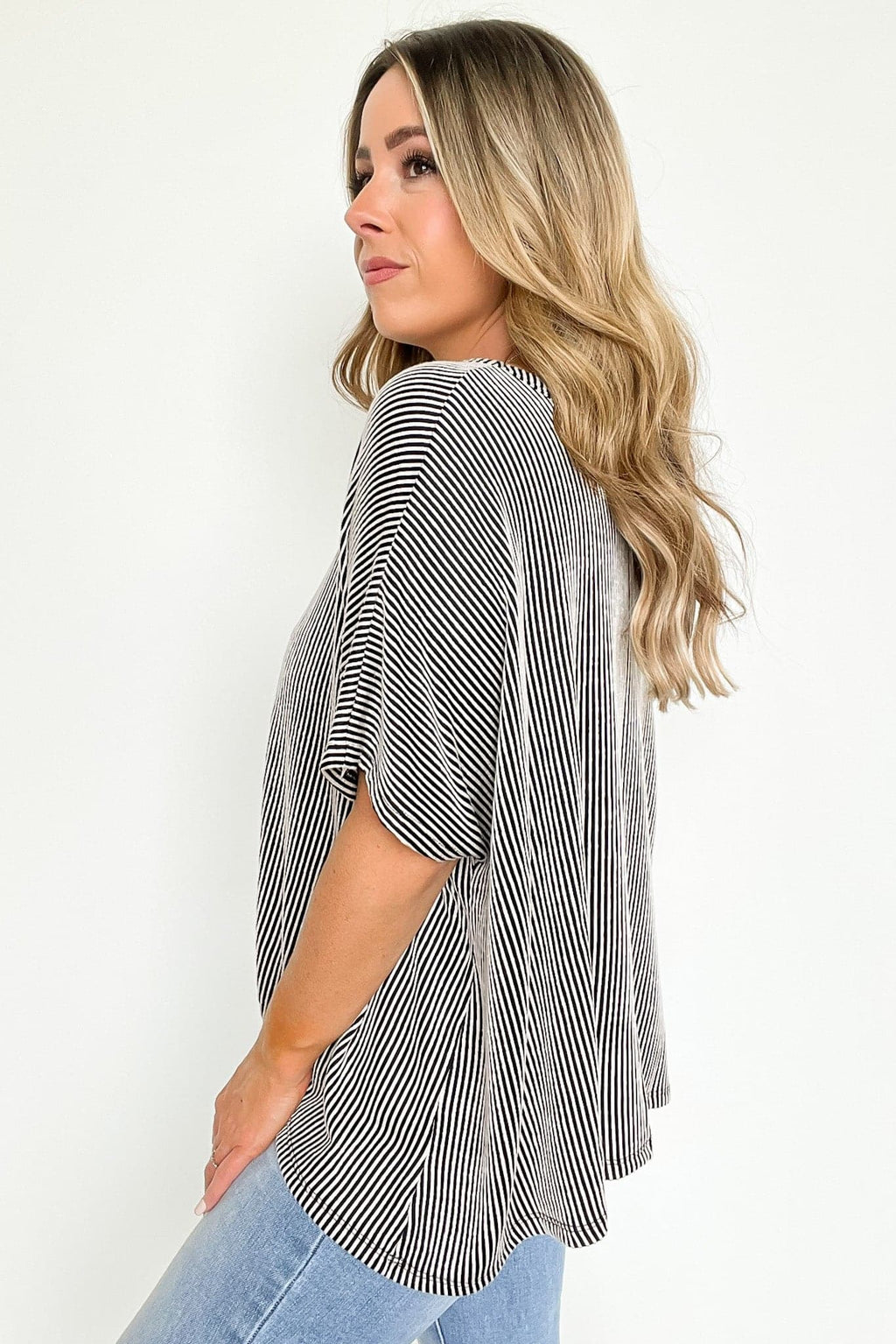  Beatryx Two Tone Rib Knit Oversized Top - BACK IN STOCK - Madison and Mallory