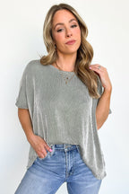  Beatryx Two Tone Rib Knit Oversized Top - BACK IN STOCK - Madison and Mallory
