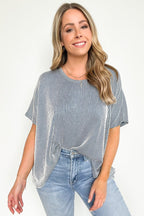 Teal / SM Beatryx Two Tone Rib Knit Oversized Top - BACK IN STOCK - Madison and Mallory