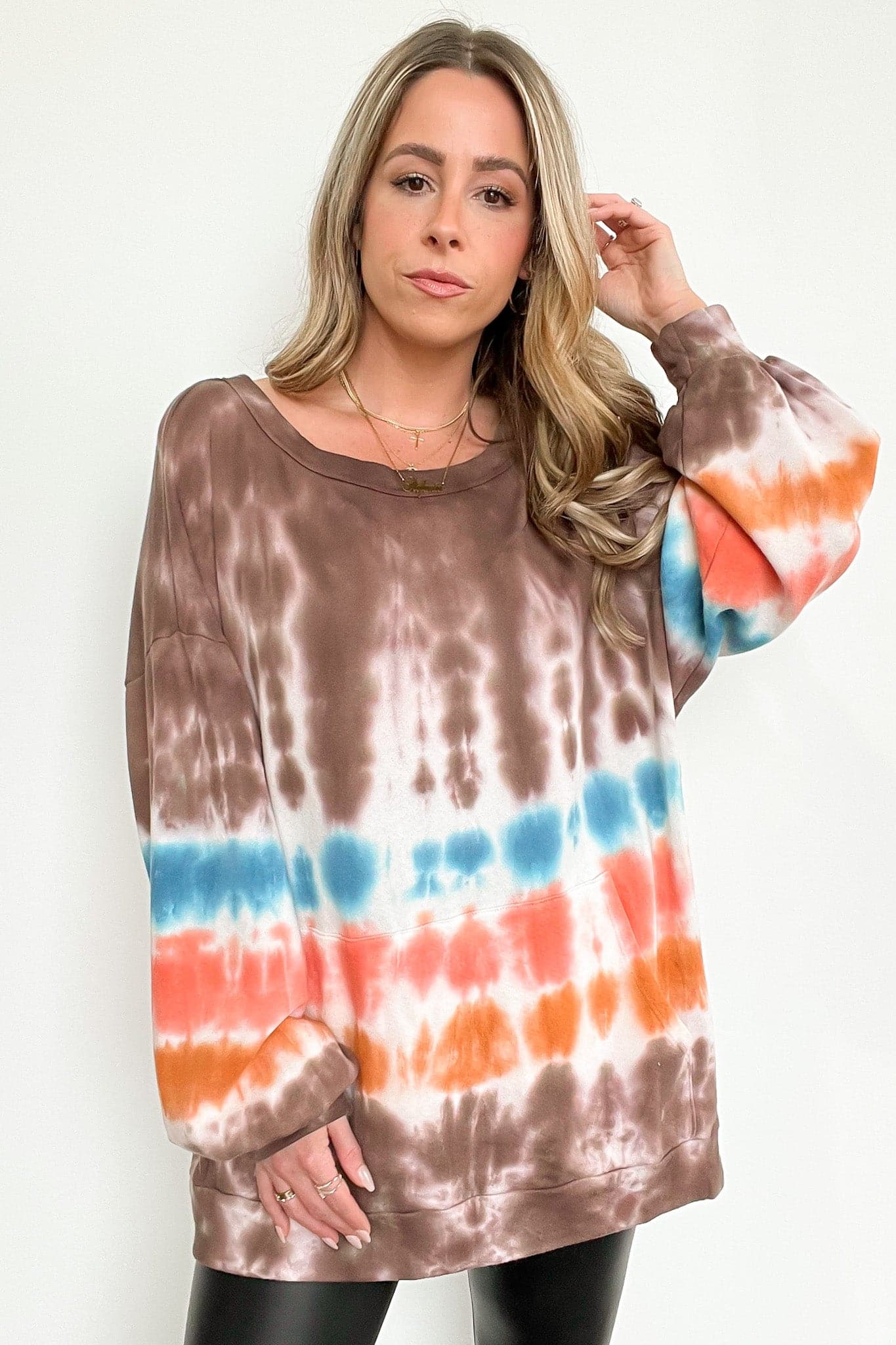 S / Multi Beckee Tie Dye Pocket Pullover - FINAL SALE - Madison and Mallory