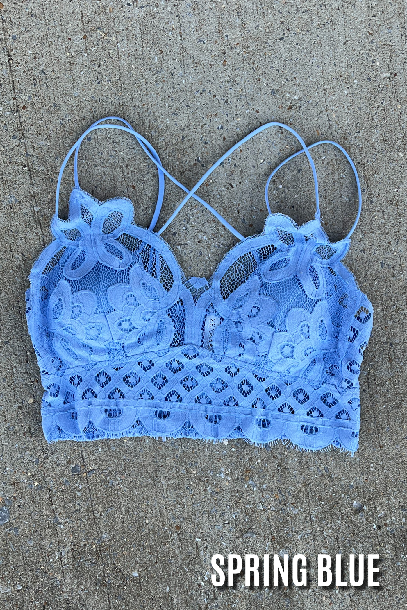 Spring Blue / S Sweet Muse Scallop Lace Bralette - Madison and Mallory