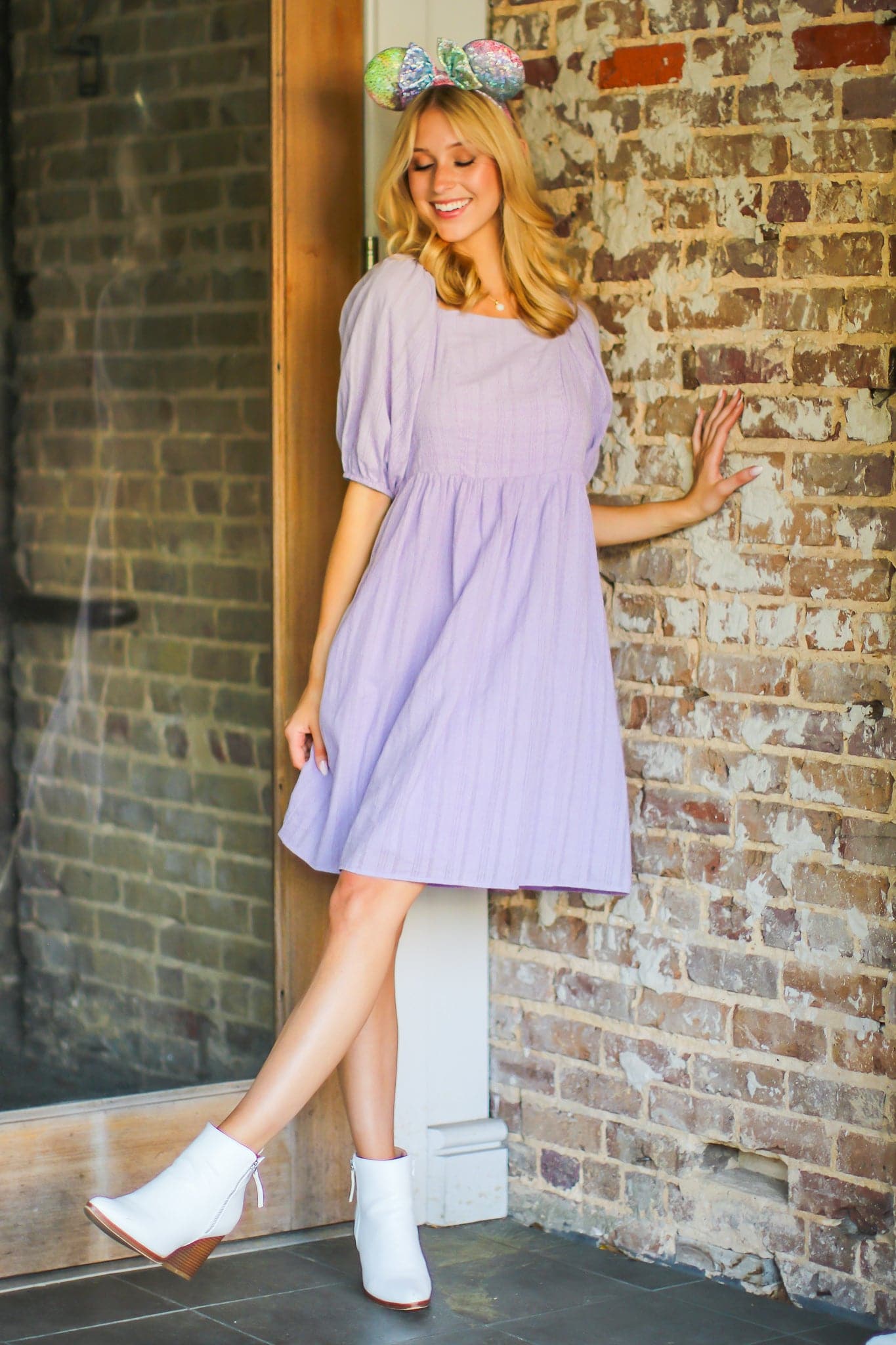  Blissed Out Puff Sleeve Flowy Dress - FINAL SALE - Madison and Mallory