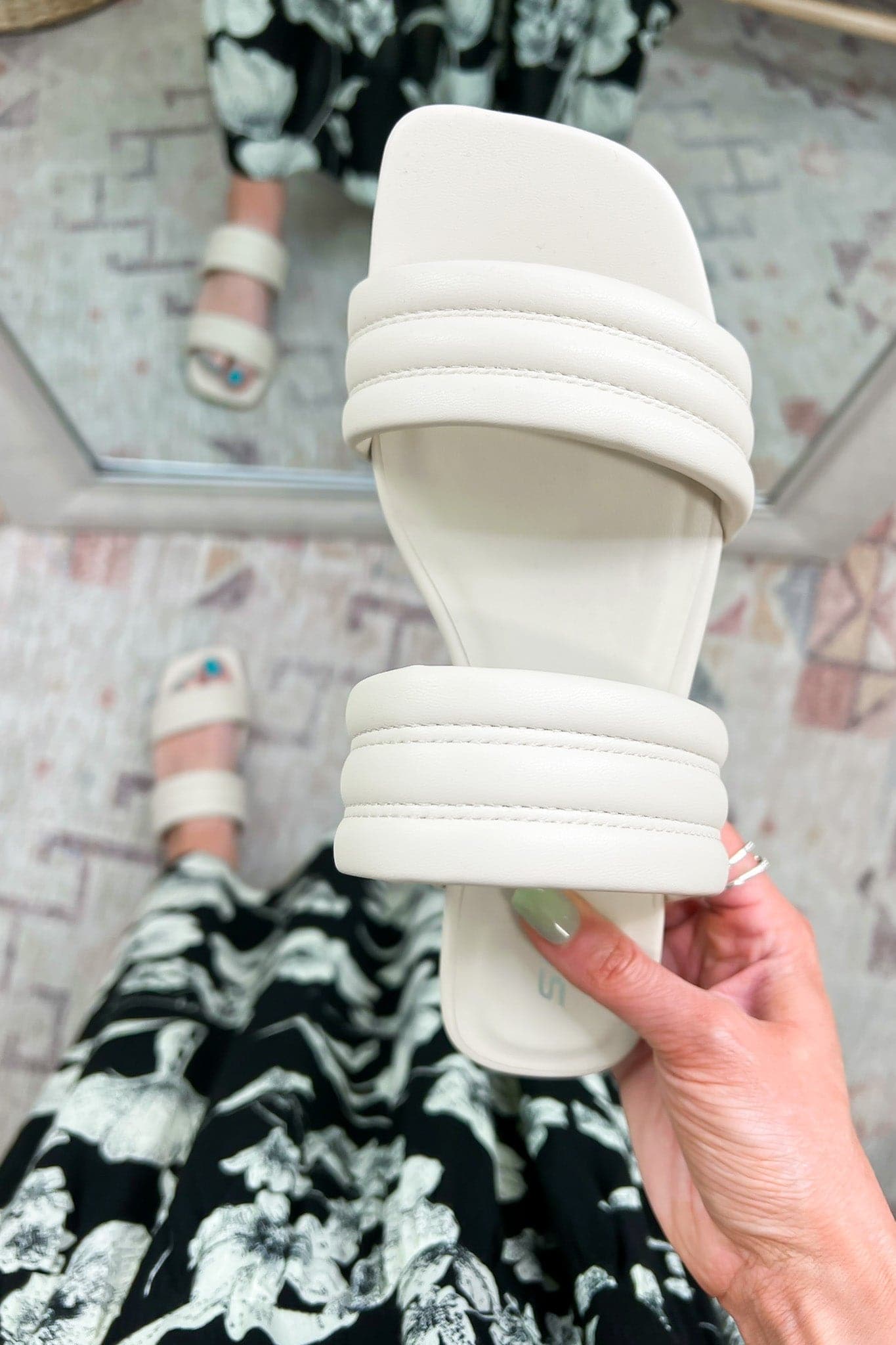 Bone / 5.5 Blissful Getaway Double Strap Sandals - FINAL SALE - Madison and Mallory