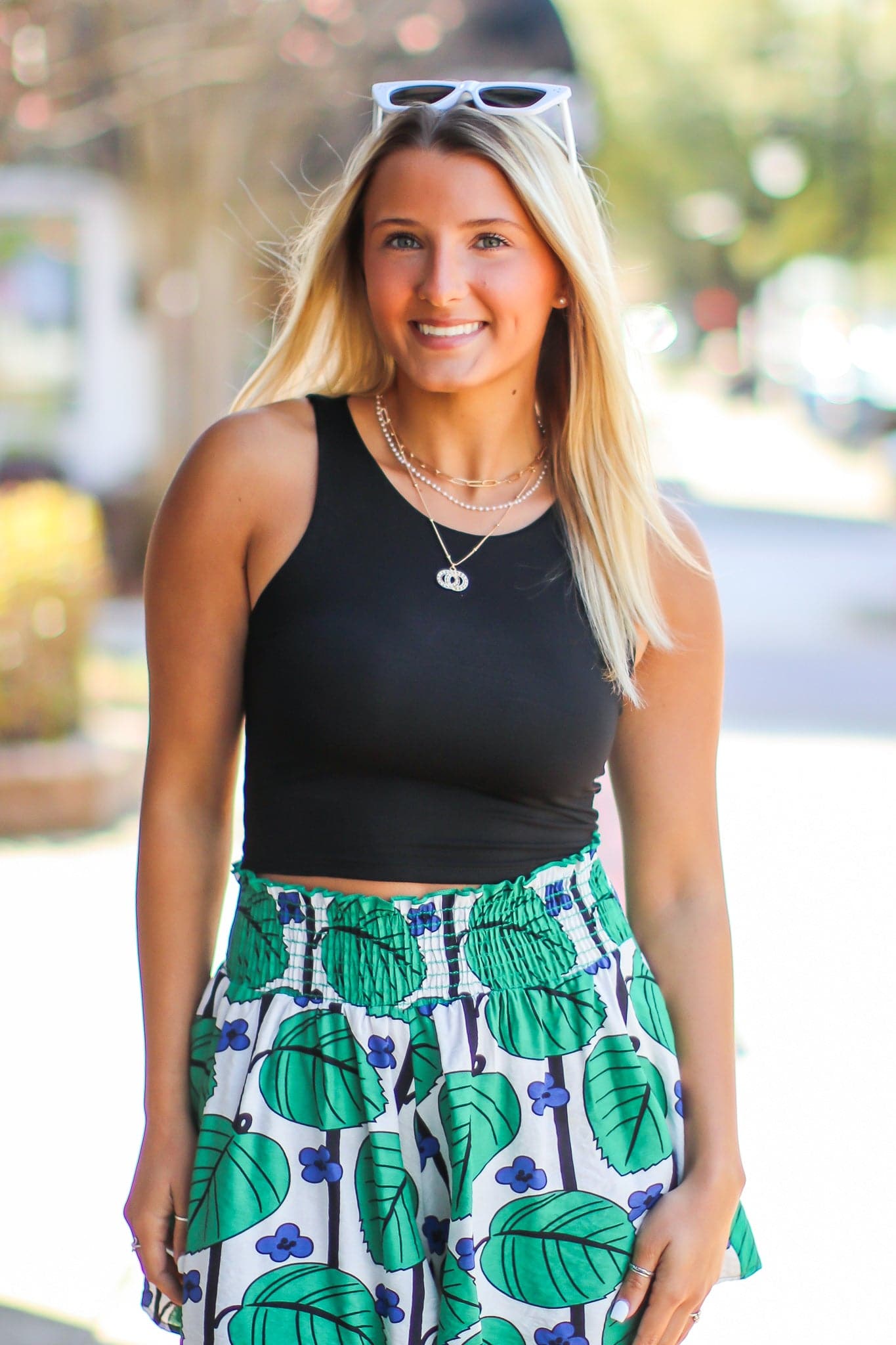  Blooming with Bliss Floral Smocked Flare Shorts - FINAL SALE - Madison and Mallory