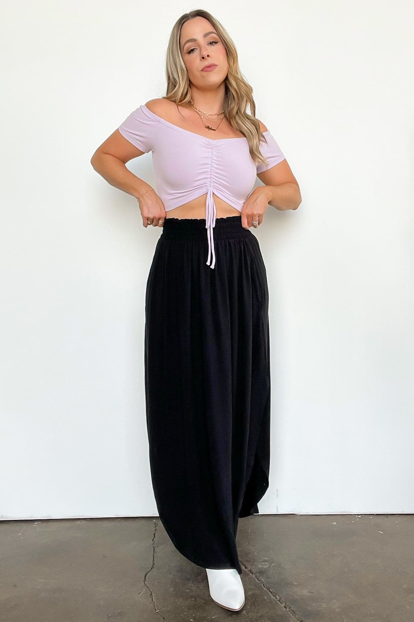 Boheme Smocked Waist Maxi Skirt - FINAL SALE - Madison and Mallory