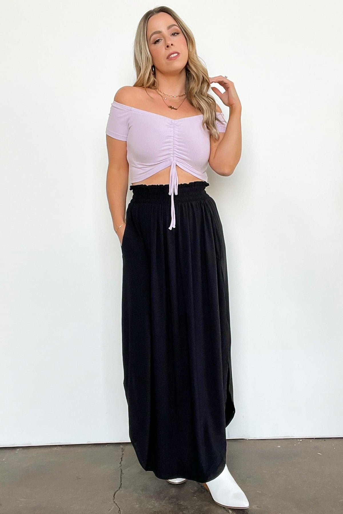 Maxi Skirt with Smocking Waist