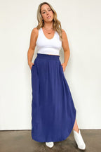 Boheme Smocked Waist Maxi Skirt - FINAL SALE - Madison and Mallory