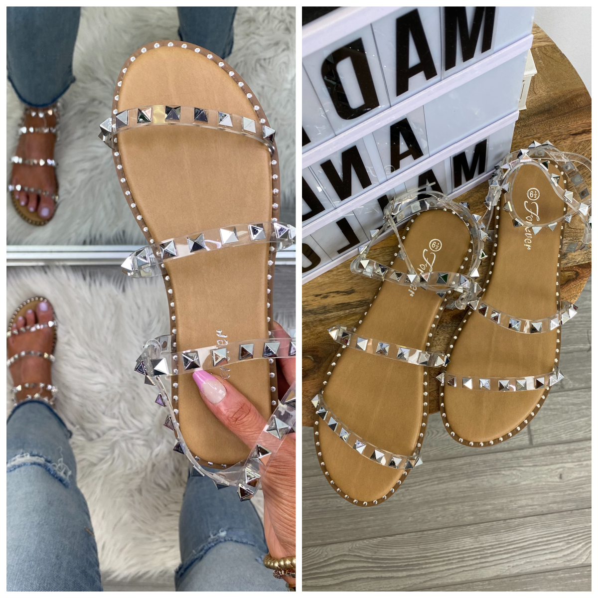  Bold Ambitions Strap Studded Sandals - FINAL SALE - Madison and Mallory