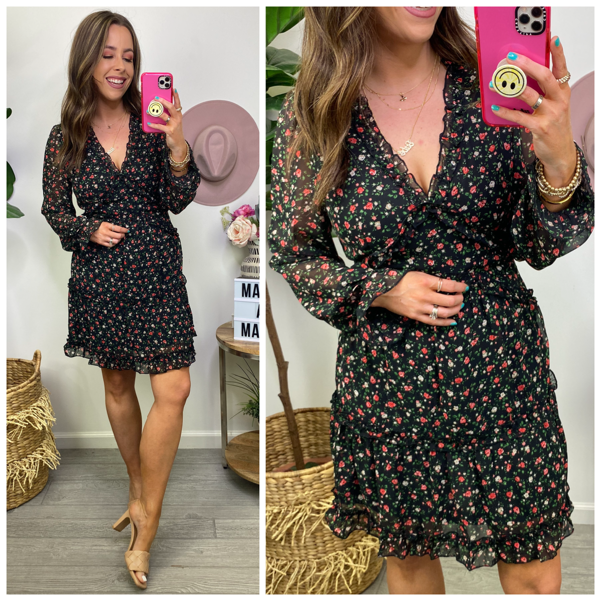 Bouquet of Blooms Floral Ruffled Dress - FINAL SALE - Madison and Mallory
