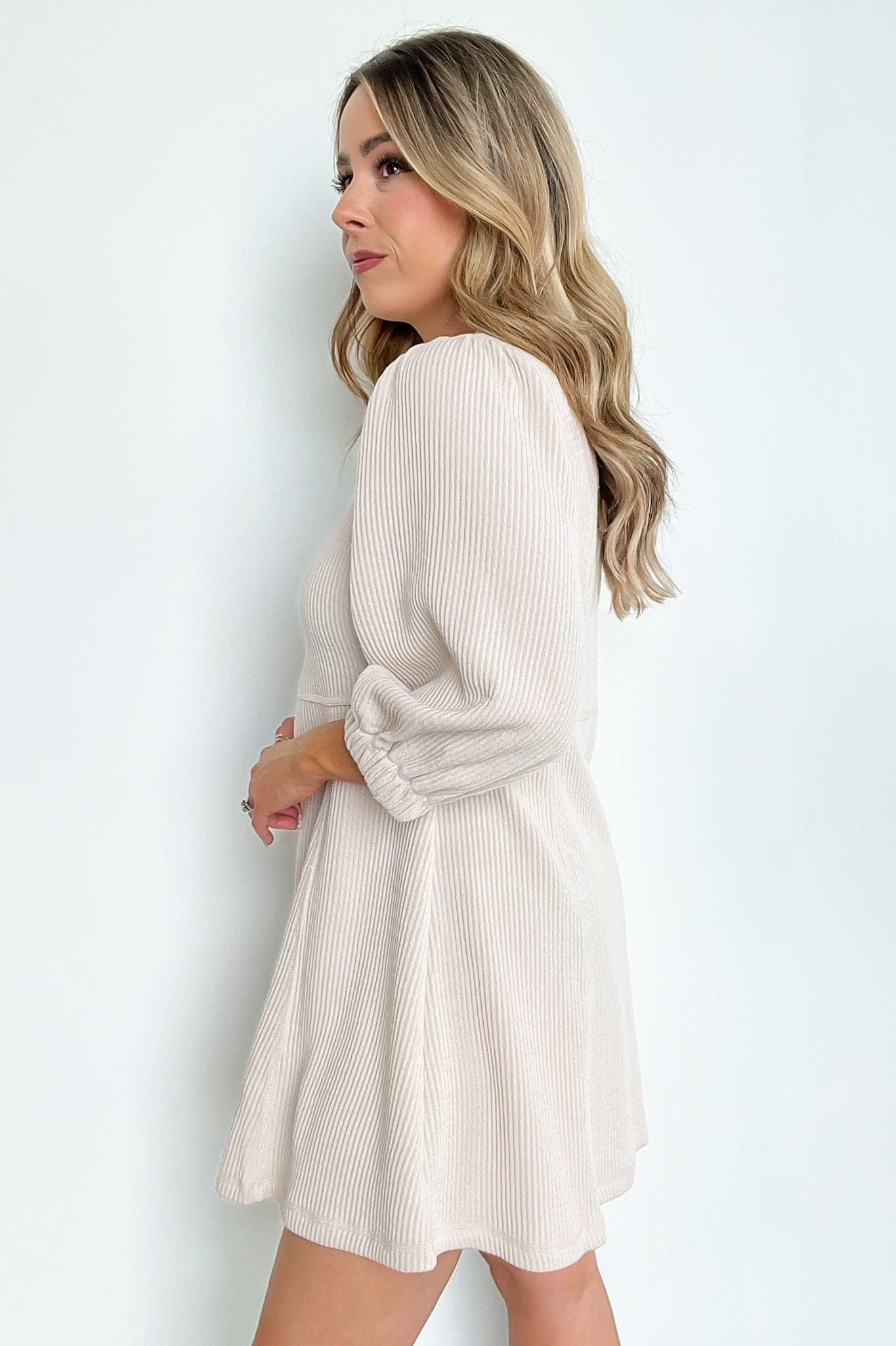  Brienna Balloon Sleeve Knit Dress | BACK IN STOCK - Madison and Mallory