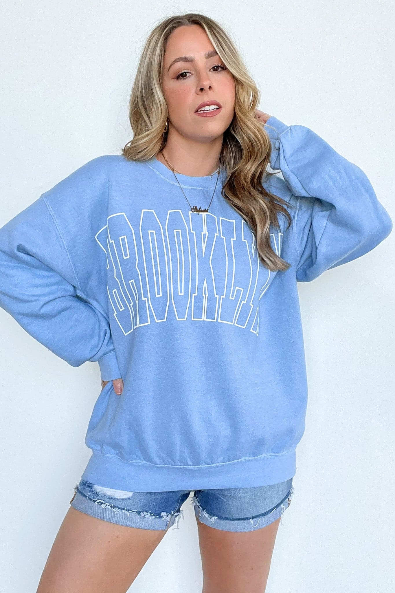  Brooklyn Oversized Vintage Graphic Pullover - Madison and Mallory