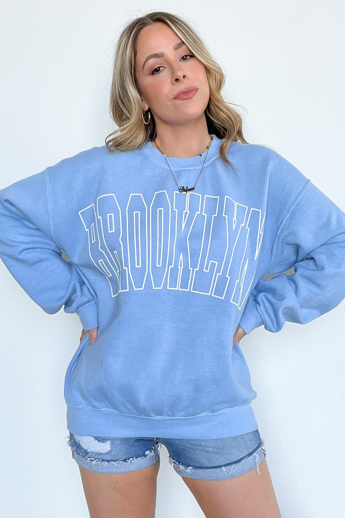  Brooklyn Oversized Vintage Graphic Pullover - Madison and Mallory