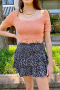 S / Black Bring on the Bliss Floral Smocked Tiered Skort - FINAL SALE - Madison and Mallory