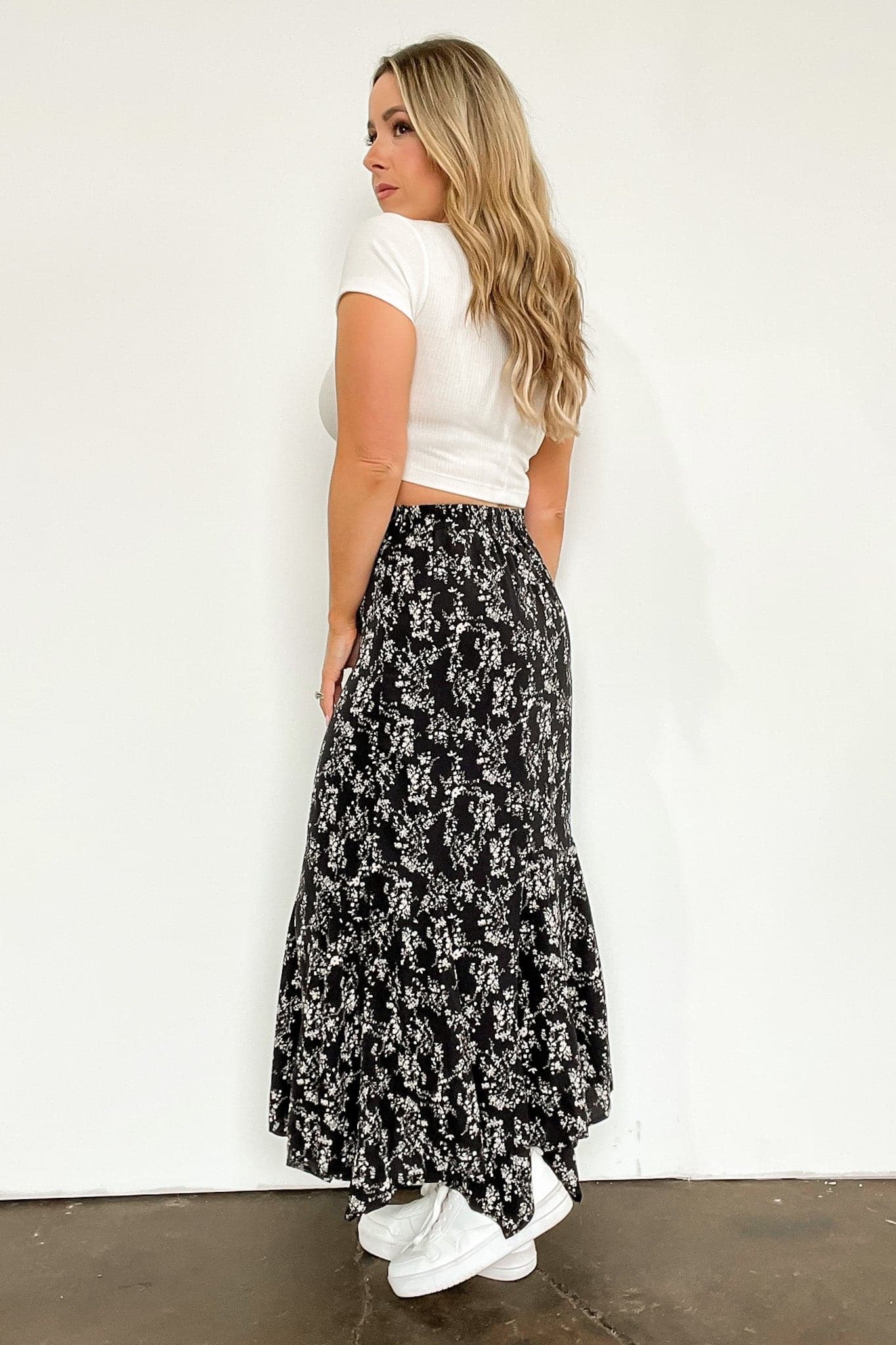  Buy Me Flowers Flowy Floral Ruffle Skirt - FINAL SALE - Madison and Mallory